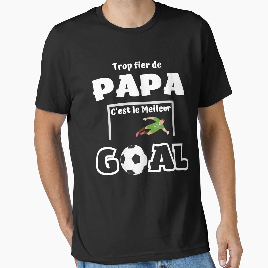 Gift Dad Goal Goalkeeper Football T-Shirt - Custom Art Print Men Women - T-Shirt, Sweatshirt, Hoodie