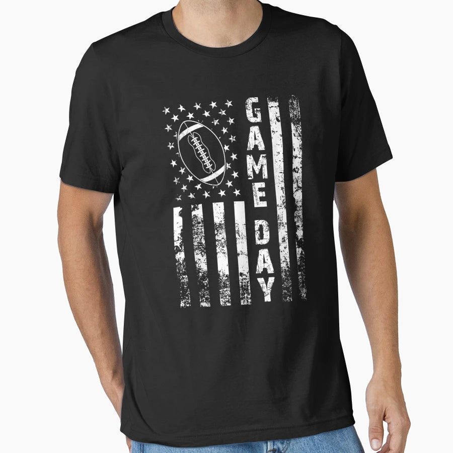 Game Day Flag American Football Lovers T-Shirt - Novelty Apparel Men Women - T-Shirt, Sweatshirt, Hoodie
