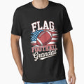Mens American Flag Football Grandad T-Shirt - Graphic Print for Adults - T-Shirt, Sweatshirt, Hoodie