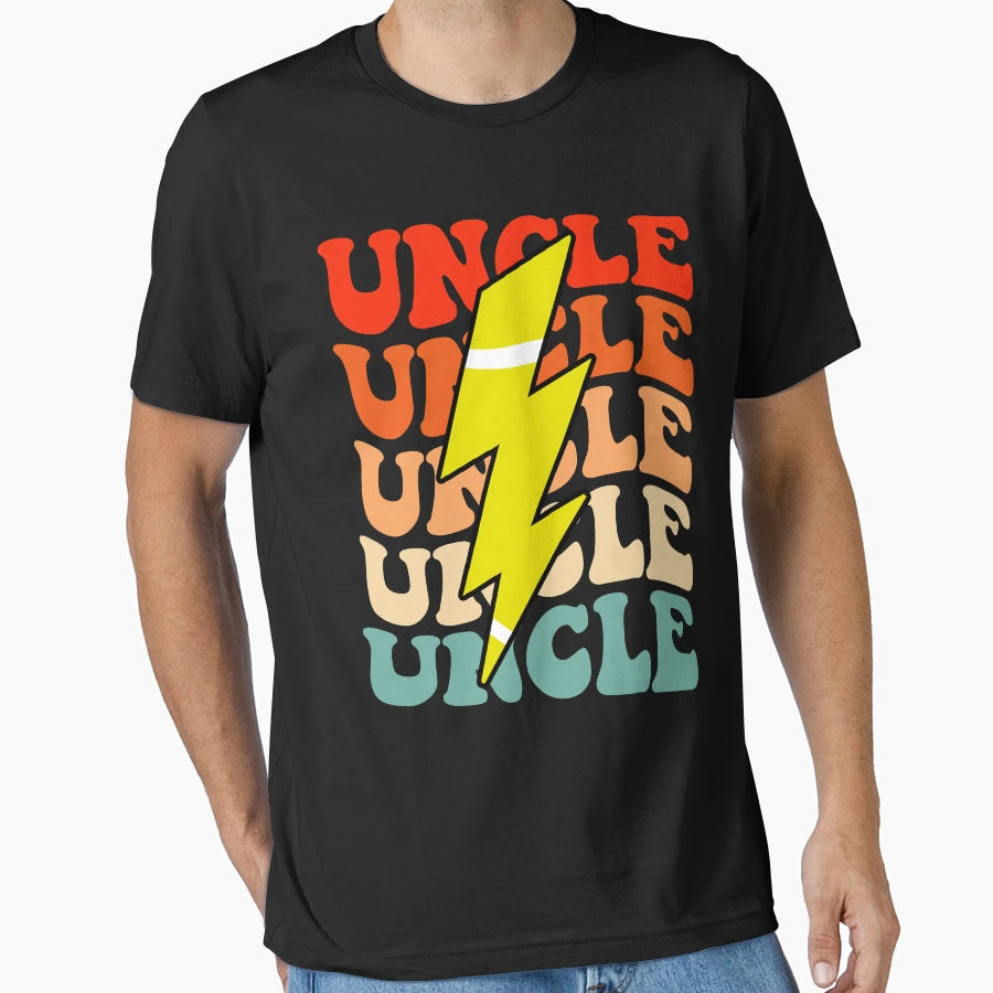 Tennis Uncle Groovy Lightning Bolt T-Shirt - Fun Novelty Design Men Women - T-Shirt, Sweatshirt, Hoodie