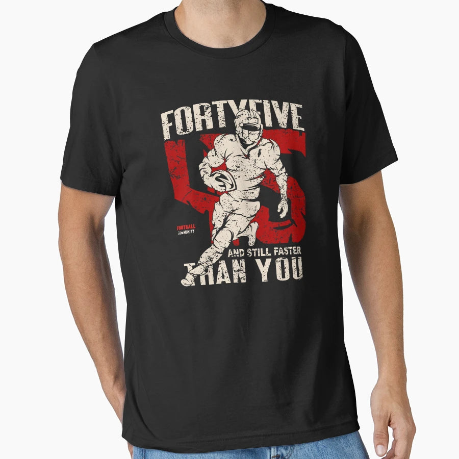 45Th Birthday Football Lover T-Shirt - Graphic Print for Adults - T-Shirt, Sweatshirt, Hoodie