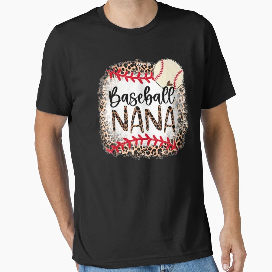 Baseball Nana Softball Leopard Matching T-Shirt - Graphic Print Men Women - T-Shirt, Sweatshirt, Hoodie