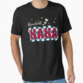 Baseball Nana Leopard Checkerboard T-Shirt - Fun Novelty Design for Adults - T-Shirt, Sweatshirt, Hoodie