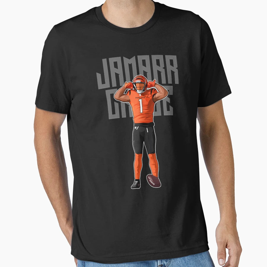 Jamarr Chase Power Celebration 1 Bold T-Shirt - Aesthetic Graphic Men Women - T-Shirt, Sweatshirt, Hoodie