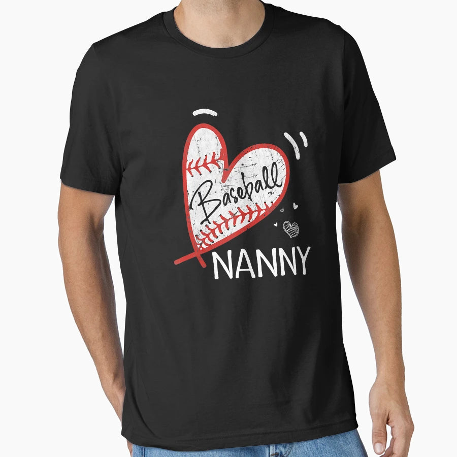 Baseball Nanny Grandma Mothers Day T-Shirt - Unique Graphic Men Women - T-Shirt, Sweatshirt, Hoodie