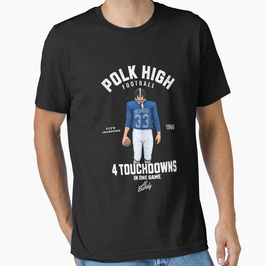 Polk High Football 4 Touchdowns One T-Shirt - Custom Art Print for Adults - T-Shirt, Sweatshirt, Hoodie