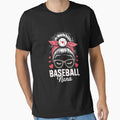 Baseball Nana Messy Bun T-Shirt - Graphic Print Unisex - T-Shirt, Sweatshirt, Hoodie