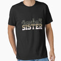 Baseball Sister Leopard Mothers Day T-Shirt - Graphic Print Unisex - T-Shirt, Sweatshirt, Hoodie