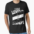 I Have Leveled Up To Grandad White T-Shirt - Minimalist Print Men Women - T-Shirt, Sweatshirt, Hoodie
