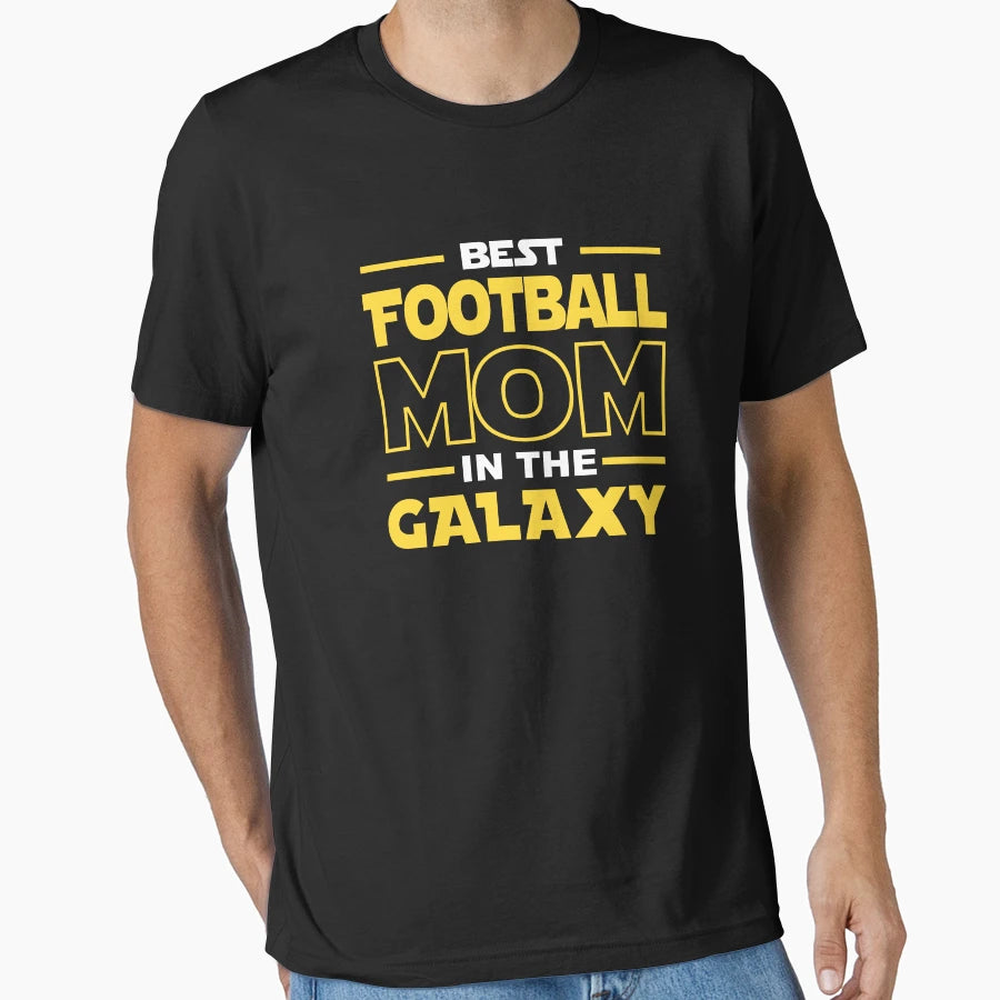Best Football Mom Galaxy Football T-Shirt - Aesthetic Graphic for Adults - T-Shirt, Sweatshirt, Hoodie