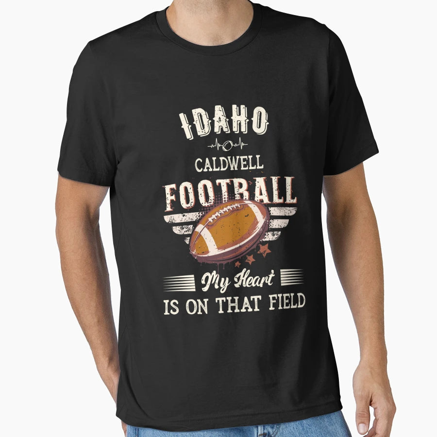 Idaho Caldwell American Football T-Shirt - Minimalist Print for Adults - T-Shirt, Sweatshirt, Hoodie