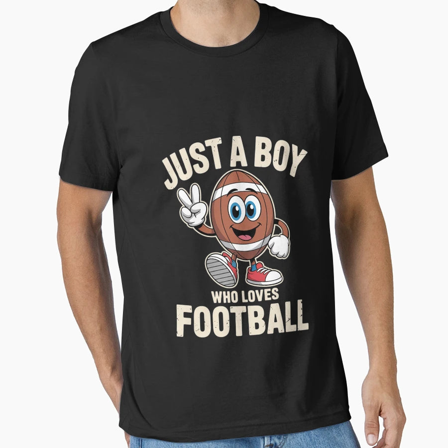 Just Who Loves Football T-Shirt - Casual Everyday Wear Men Women - T-Shirt, Sweatshirt, Hoodie