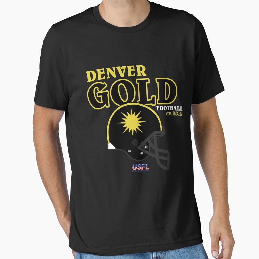 Denver Gold Helmet T-Shirt - Fun Novelty Design for Adults - T-Shirt, Sweatshirt, Hoodie