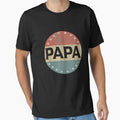 Proud Papa Fathers Day American Flag T-Shirt - Aesthetic Graphic Men Women - T-Shirt, Sweatshirt, Hoodie