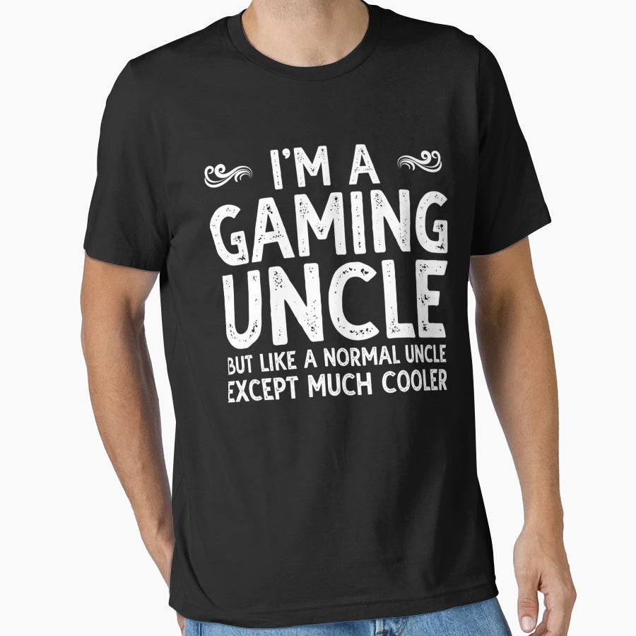 I Am Gaming Uncle Funny Video Game T-Shirt - Minimalist Print for Adults - T-Shirt, Sweatshirt, Hoodie