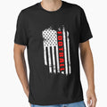 Football American Flag I Love Football T-Shirt - Novelty Apparel Unisex - T-Shirt, Sweatshirt, Hoodie