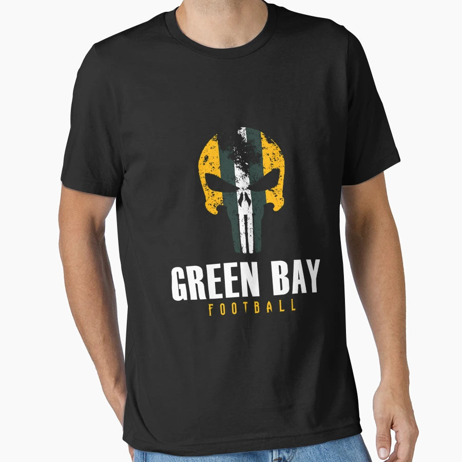 Green Bay Football Fan Grunge T-Shirt - Trendy Graphic for Adults - T-Shirt, Sweatshirt, Hoodie