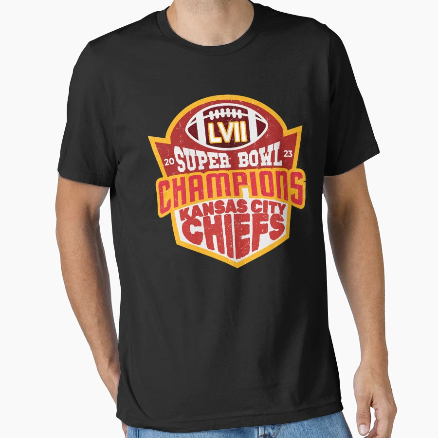 Chiefs Super Bowl Champ 2023 Badge T-Shirt - Trendy Graphic for Adults - T-Shirt, Sweatshirt, Hoodie