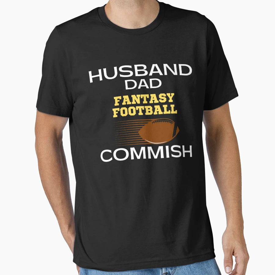 Husband Dad Fantasy Football Commish T-Shirt - Graphic Print for Adults - T-Shirt, Sweatshirt, Hoodie
