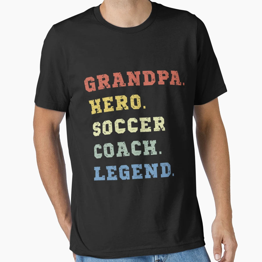 Soccer Coach Grandpa T-Shirt - Fun Novelty Design for Adults - T-Shirt, Sweatshirt, Hoodie