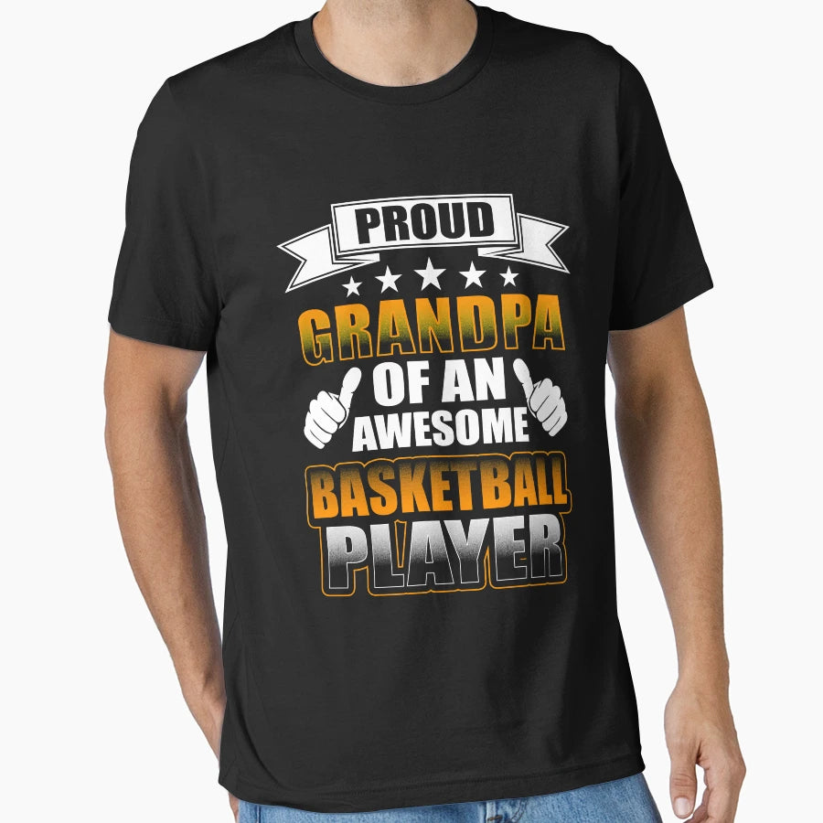 Grandpa Proud Grandpa Awesome T-Shirt - Casual Everyday Wear Men Women - T-Shirt, Sweatshirt, Hoodie