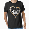 Leopard Heart Soccer Grandma T-Shirt - Casual Everyday Wear Men Women - T-Shirt, Sweatshirt, Hoodie