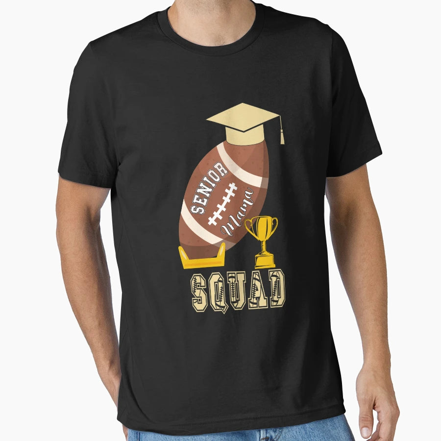 Senior Mama Squad American T-Shirt - Casual Everyday Wear for Adults - T-Shirt, Sweatshirt, Hoodie