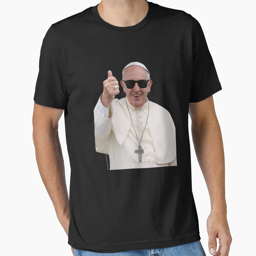 Funny Thumbs Up Pope Francis T-Shirt - Graphic Print for Adults - T-Shirt, Sweatshirt, Hoodie