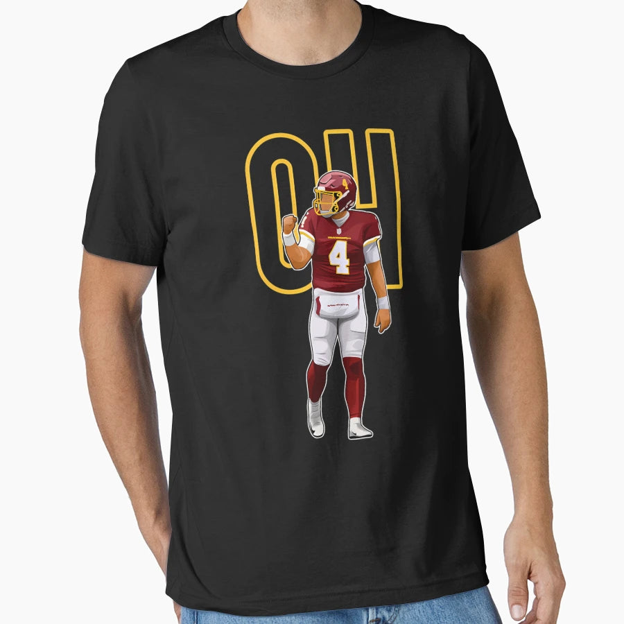Taylor Heinicke Washington 4 Number T-Shirt - Fun Novelty Design for Adults - T-Shirt, Sweatshirt, Hoodie