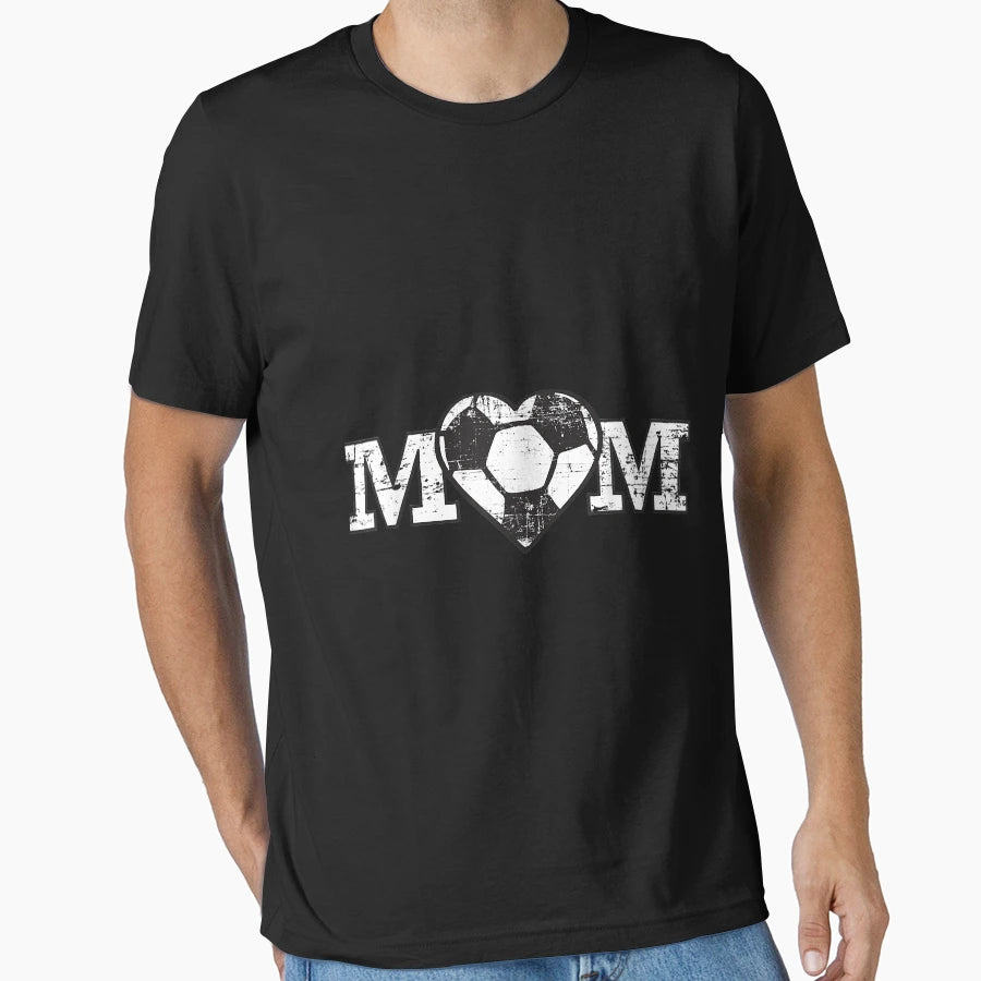Soccer Mom Heart Simple Fan Gift T-Shirt - Custom Art Print for Adults - T-Shirt, Sweatshirt, Hoodie