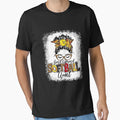 Loud Proud Softball Aunt Messy Bun T-Shirt - Novelty Apparel for Adults - T-Shirt, Sweatshirt, Hoodie