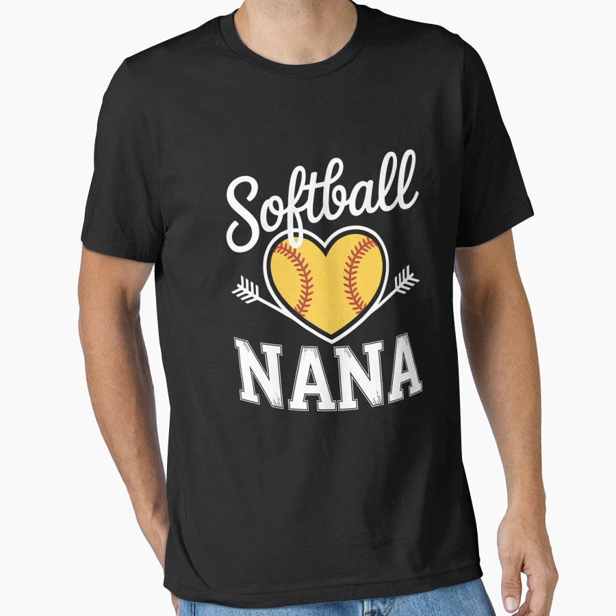 Softball Nana T-Shirt - Custom Art Print for Adults - T-Shirt, Sweatshirt, Hoodie