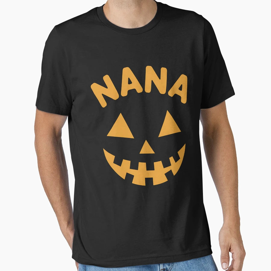 Scary Pumpkin Nana Grandmother T-Shirt - Casual Everyday Wear Men Women - T-Shirt, Sweatshirt, Hoodie