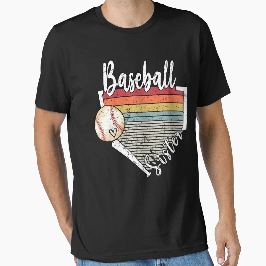Baseball Sister Home Plate T-Shirt - Unique Graphic Unisex - T-Shirt, Sweatshirt, Hoodie
