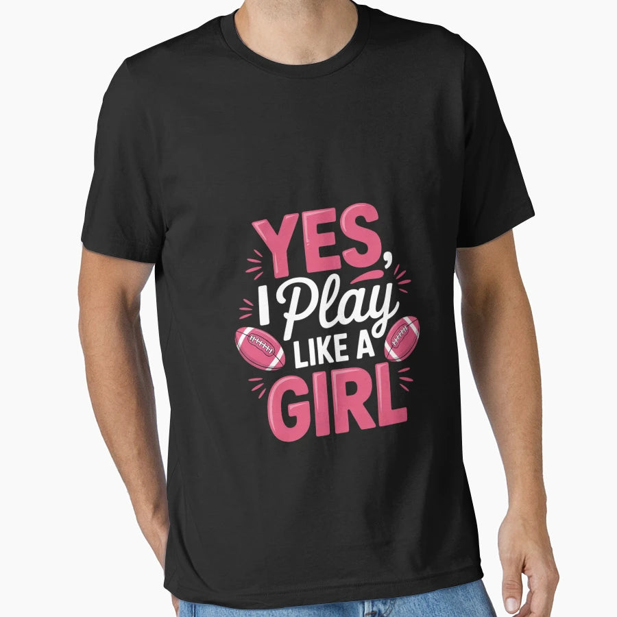 Flag Football Girl1 T-Shirt - Streetwear Style Unisex - T-Shirt, Sweatshirt, Hoodie