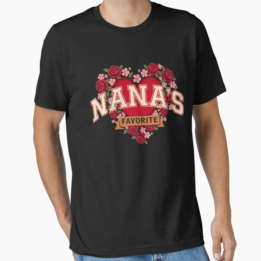 Nanas Favorite Grandmother Gift T-Shirt - Minimalist Print for Adults - T-Shirt, Sweatshirt, Hoodie