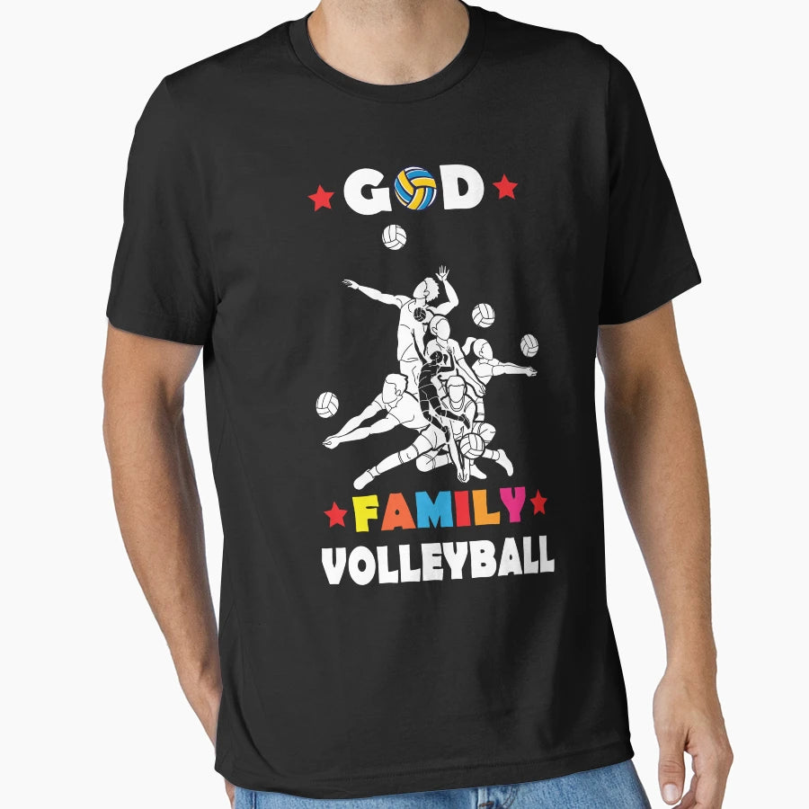 God Family Volleyball T-Shirt - Graphic Print for Adults - T-Shirt, Sweatshirt, Hoodie