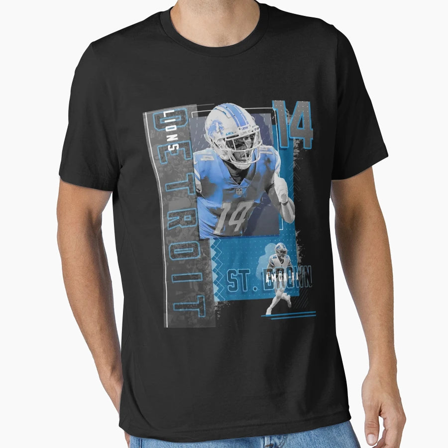 Amon Sport Ra Sport St Brown Football T-Shirt - Unique Graphic Unisex - T-Shirt, Sweatshirt, Hoodie