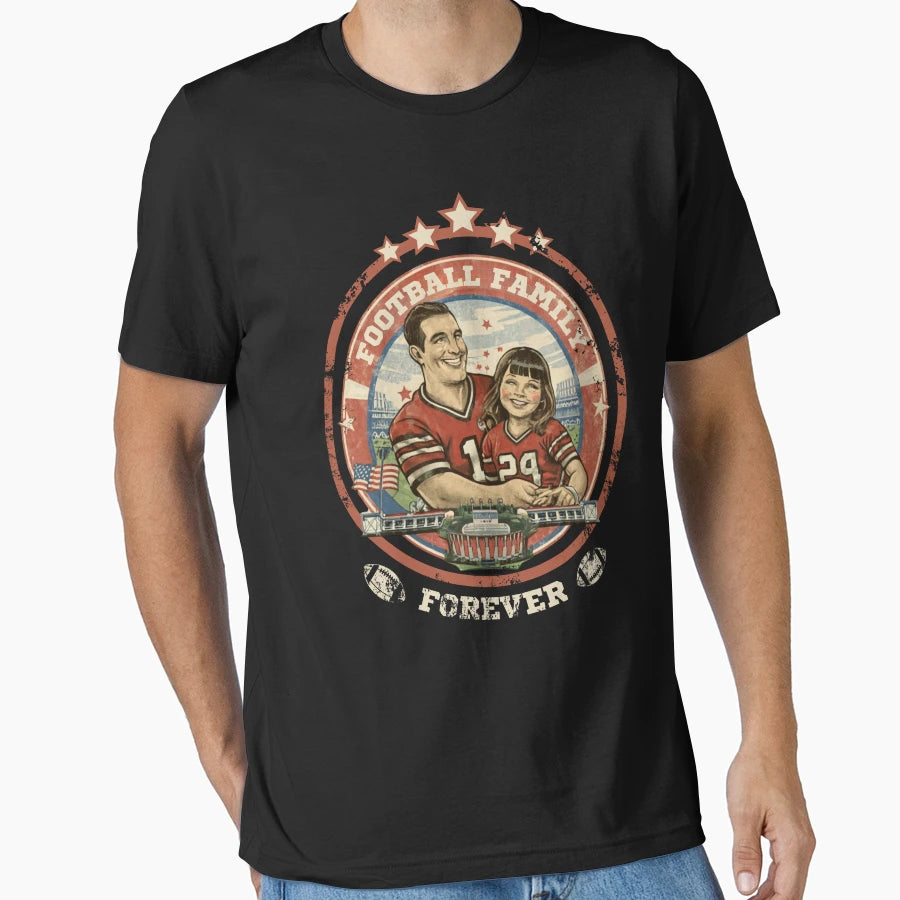 Football Family Forever T-Shirt - Custom Art Print for Adults - T-Shirt, Sweatshirt, Hoodie