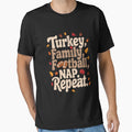 Thanksgiving Routine Turkey Family T-Shirt - Aesthetic Graphic for Adults - T-Shirt, Sweatshirt, Hoodie