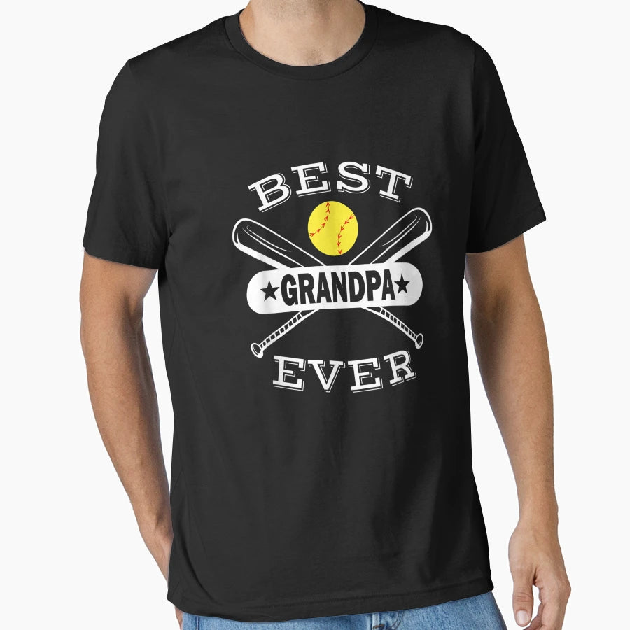 Mens Best Softball Grandpa T-Shirt - Unique Graphic Men Women - T-Shirt, Sweatshirt, Hoodie