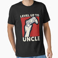 Level Up To Uncle Funny Video Gamer T-Shirt - Trendy Graphic for Adults - T-Shirt, Sweatshirt, Hoodie