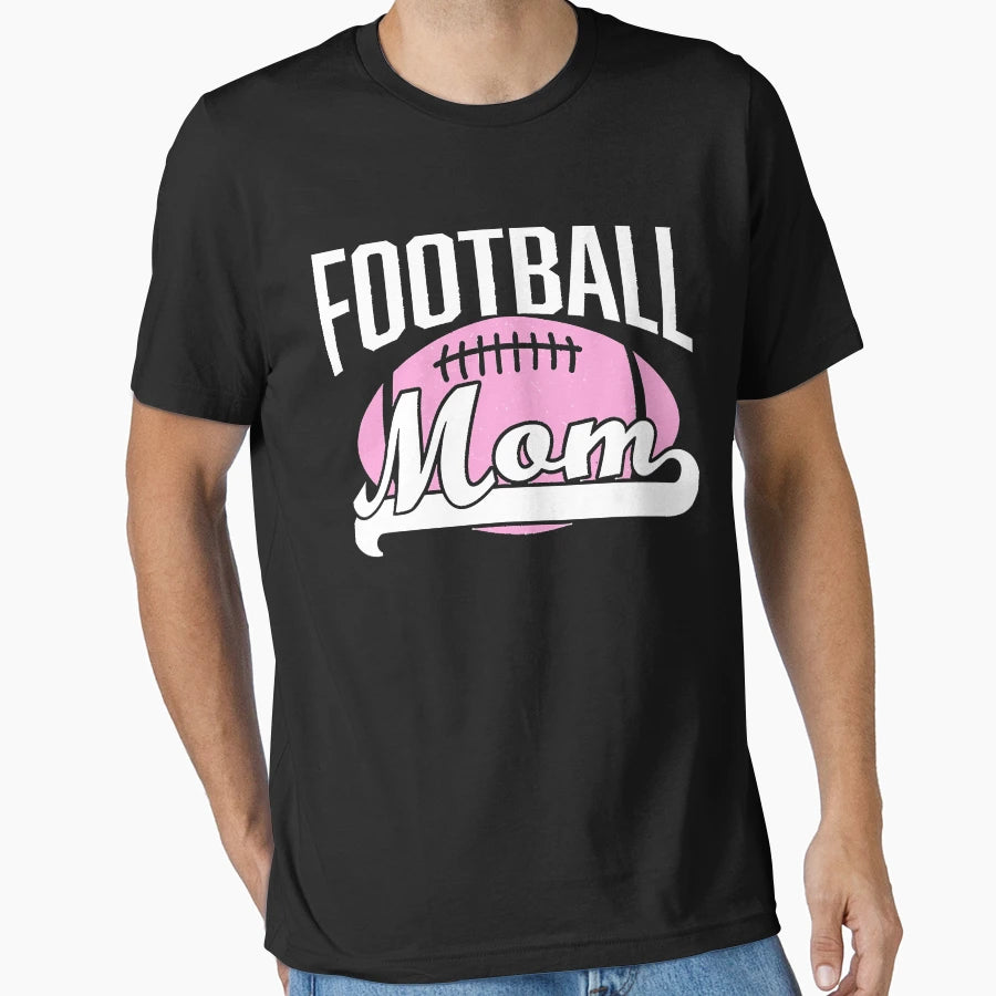 Football And Cheer Mom Funny Fan Gift T-Shirt - Unique Graphic Men Women - T-Shirt, Sweatshirt, Hoodie