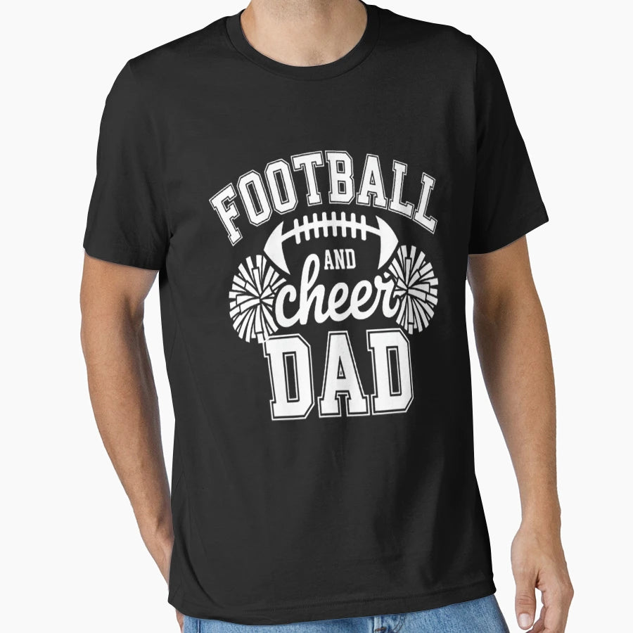 Football And Cheer Dad Cheerleader And T-Shirt - Trendy Graphic for Adults - T-Shirt, Sweatshirt, Hoodie