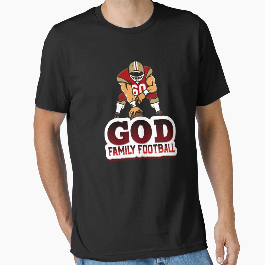 God Family Football T-Shirt - Minimalist Print Men Women - T-Shirt, Sweatshirt, Hoodie