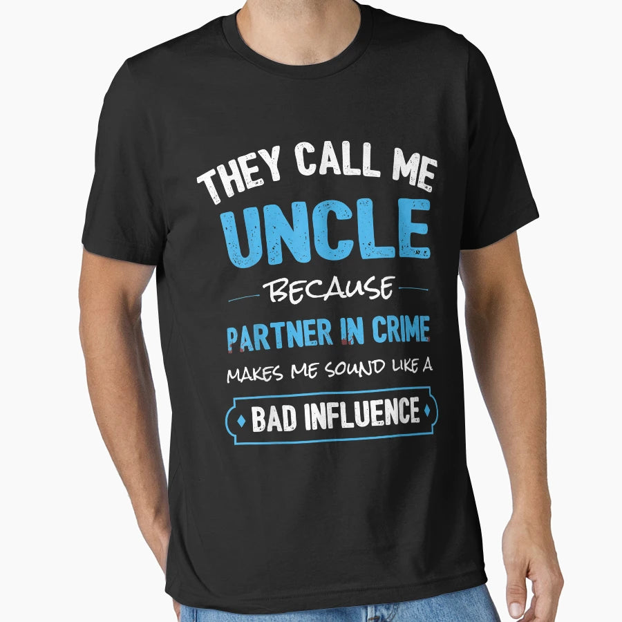 Funny Uncle Gift Uncle Partner Crime T-Shirt - Aesthetic Graphic for Adults - T-Shirt, Sweatshirt, Hoodie