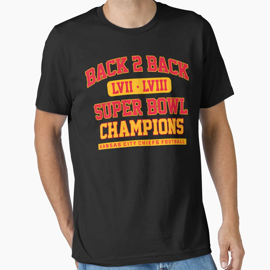 Back 2 Back Super Bowl Champions Lviii T-Shirt - Graphic Print Unisex - T-Shirt, Sweatshirt, Hoodie