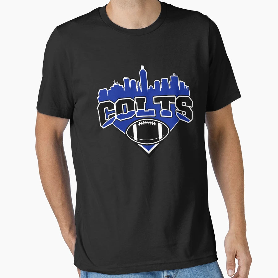 Colts Football Skyline Football Team T-Shirt - Casual Everyday Wear Unisex - T-Shirt, Sweatshirt, Hoodie