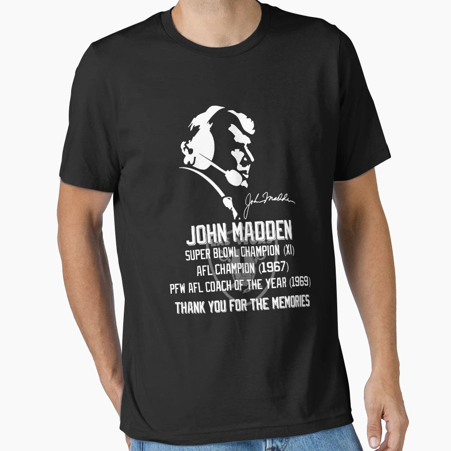 John Madden Raiders Legend Tribute T-Shirt - Aesthetic Graphic Unisex - T-Shirt, Sweatshirt, Hoodie