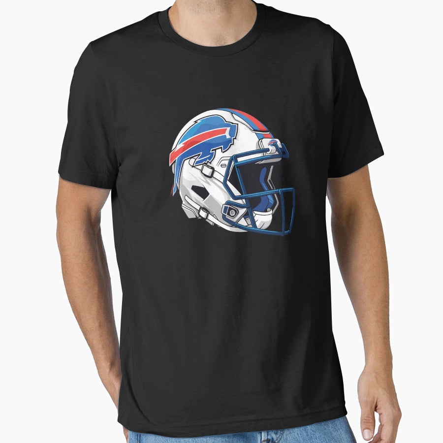 Buffalo Bills Helmet Art T-Shirt - Unique Graphic Men Women - T-Shirt, Sweatshirt, Hoodie